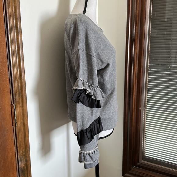 J. Crew | Ruffle Sleeve Long Sleeve top Size S - Picture 2 of 9
